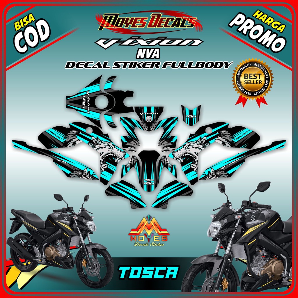 Jual Stiker Vixion Nva Advance Stiker Vixion Nva Advance Decal Stiker Motor Vixion New Nva New Advance Full Body Motif Hijau Tosca Indonesia Shopee Indonesia