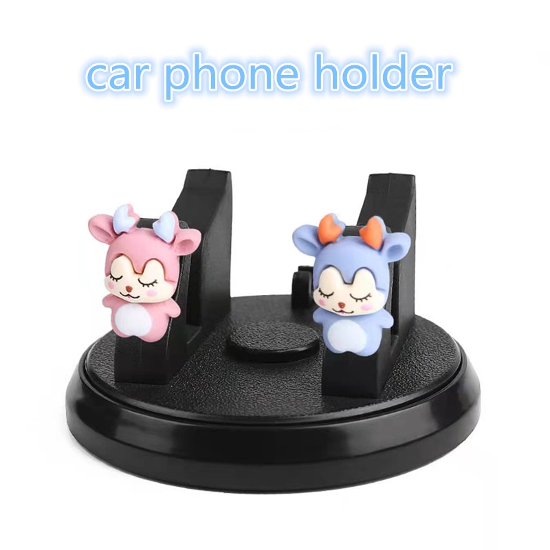 Holder Handphone / Gps Motif Kartun Lucu Dengan Perekat Untuk Dashboard Mobil