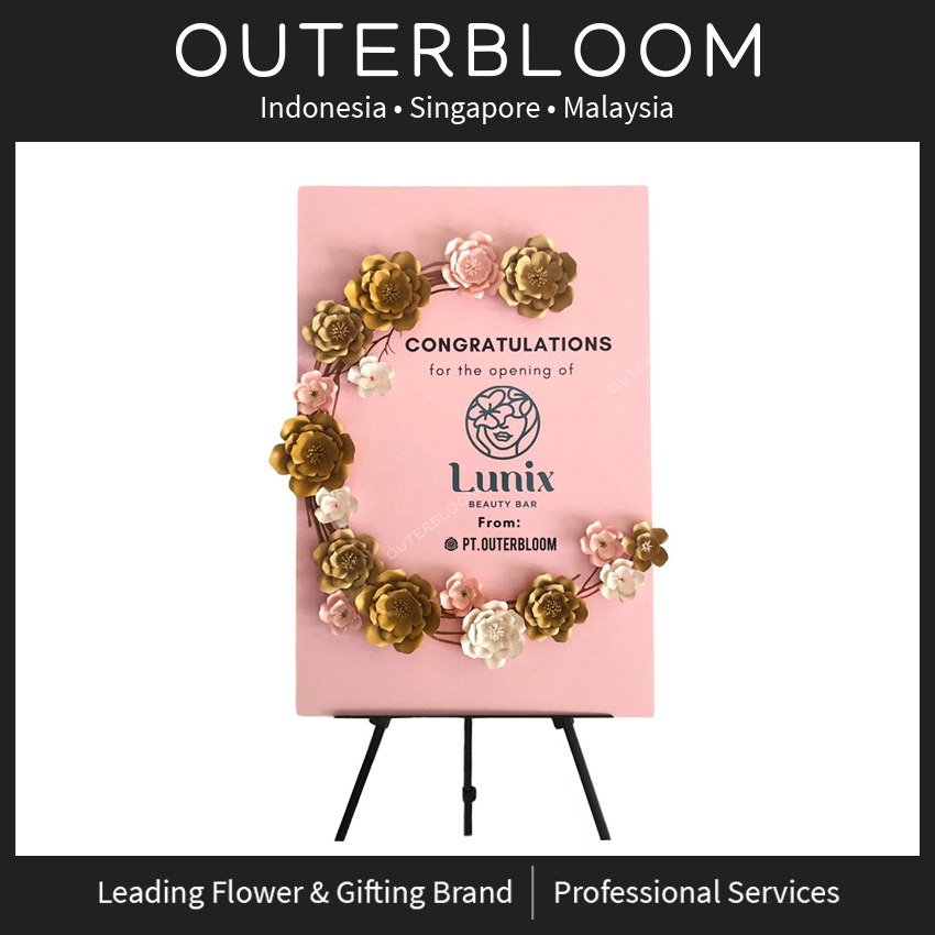 Papan Bunga Kertas - Outerbloom Rosetta Paper Flower Board