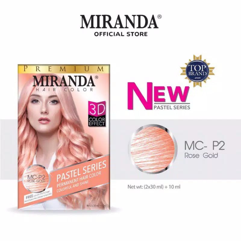 Miranda Hair Color (Cat Rambut Permanen) Pastel Series 30ml
