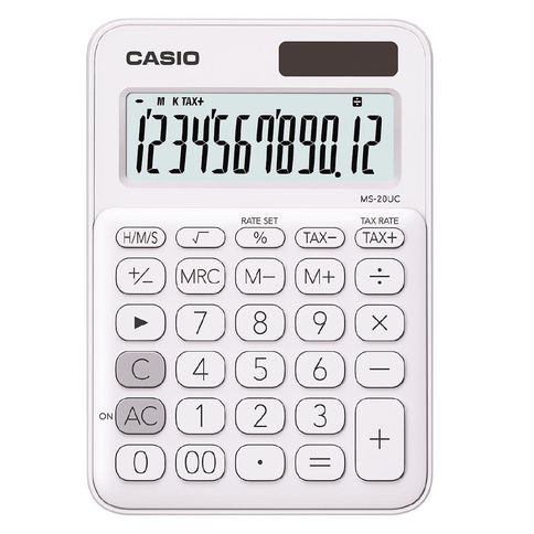 

Casio Calculator MS-20UC - Kalkulator Kantor - Seri Colorful - 12 digit
