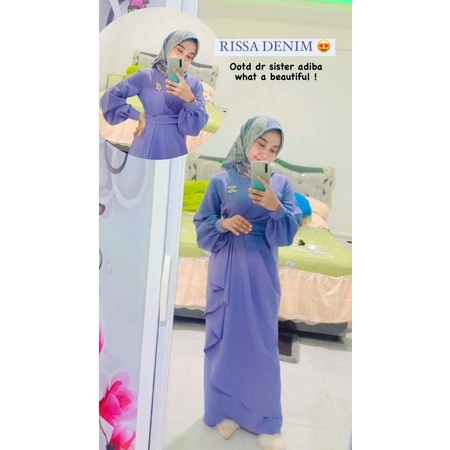 ADIBA - Rissa Dress/ Gamis Terbaru 2021 / Dress Muslim Kondangan Ada Size S M L XL-8
