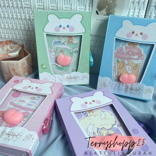 

Buku Gembok Gambar Boba Squishy Lucu Buku Gembok Imut Bisa COD