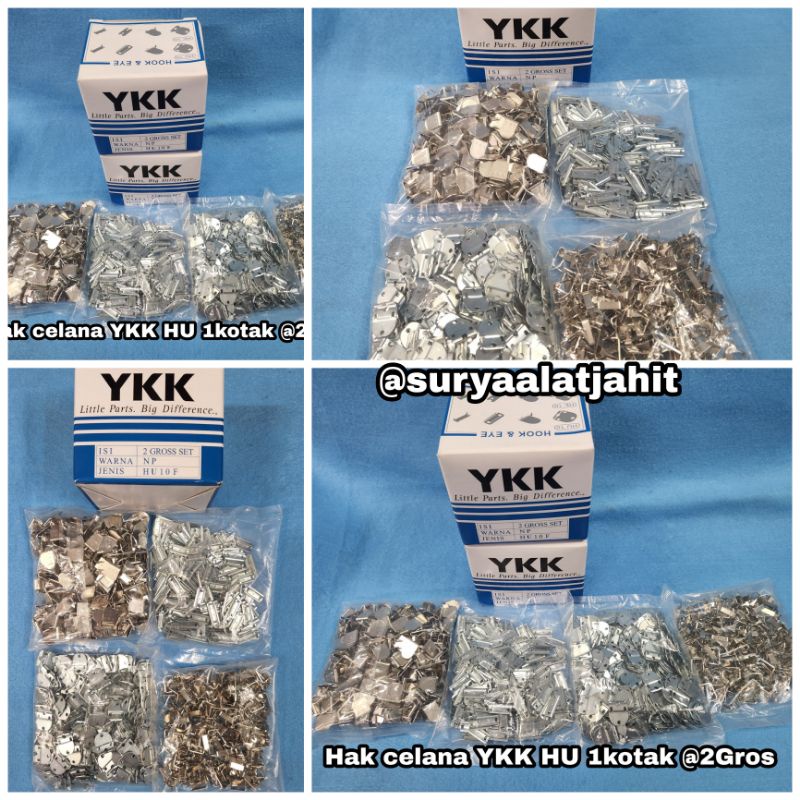 Hak YKK (HU-10F) 1kotak/288pcs set =rp.215.000/288pcs set