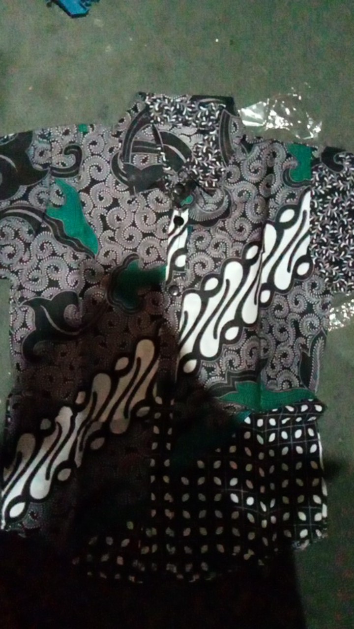 Batik Anak / Hem Anak Pendek Laki Laki Motif Ulir 1-6 Tahunnn