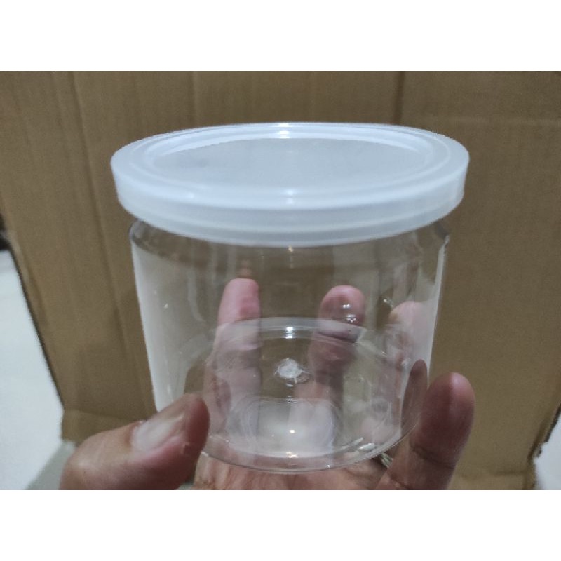 fox 250 ml plastik mika keras murah cheese stick kue kering toples bagus tebal makanan ringan
