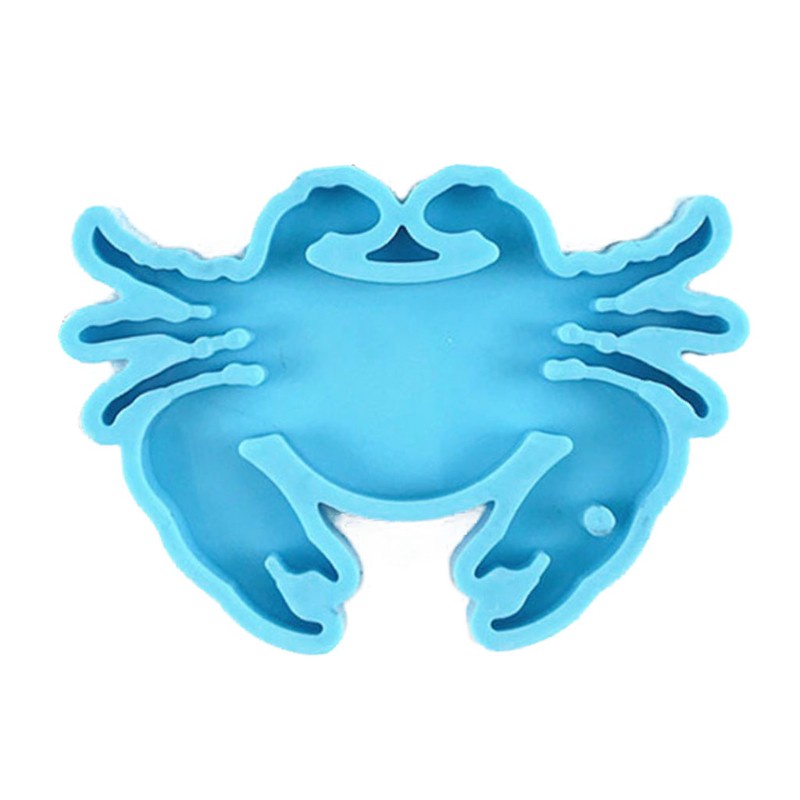 Glitter Crab Series Keychain Epoxy Resin Mold Jewelry Earrings Pendants Silicone Mould DIY Crafts Decorations Casting Tool