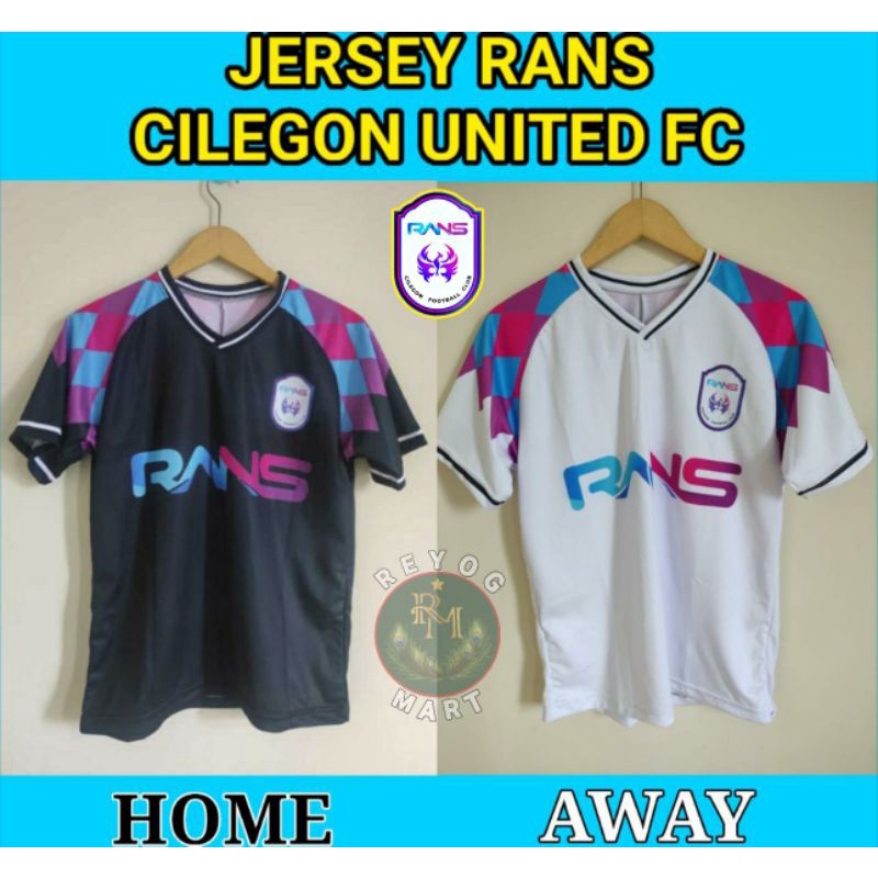 JERSEY RANS CILEGON UNITED FC 2021 HOME AWAY 2021 HITAM PUTIH LIGA 2 PRINTING LOKAL