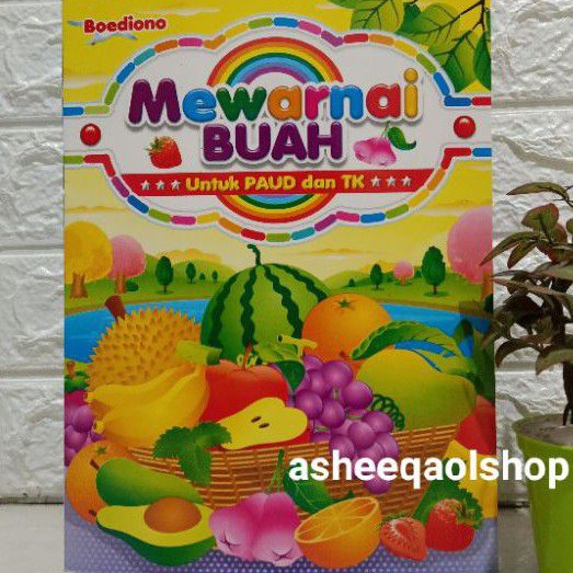 Buku Mewarnai Buah Untuk Anak Paud/Tk