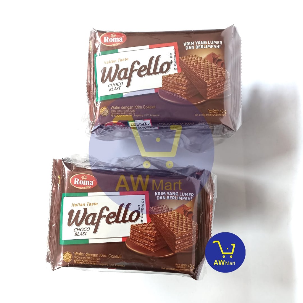 

WAFER ROMA WAFELLO ISI 10 PCS X 43 GRAM