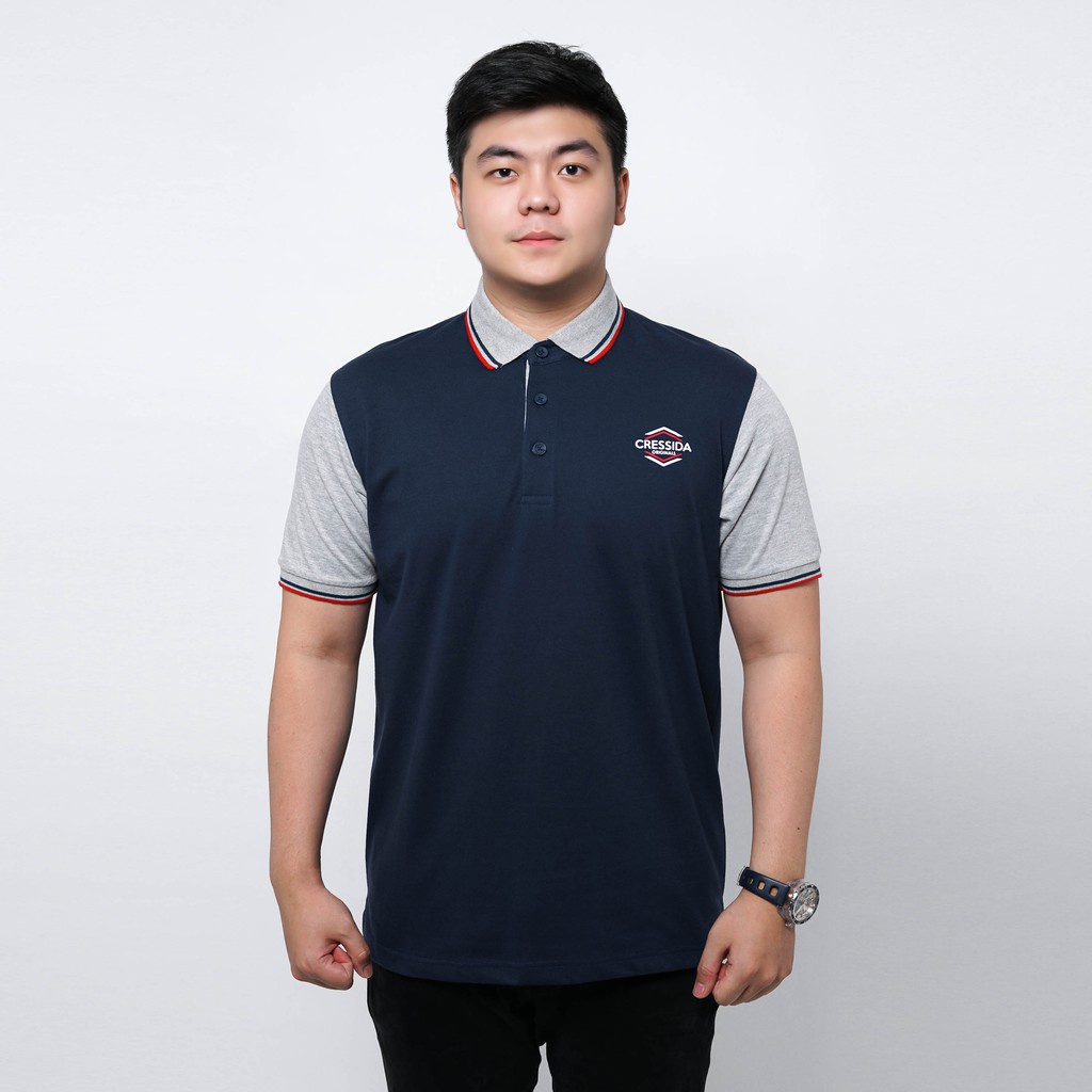gof 06A1 CRESSIDA BIGSIZE POLO T-SHIRT Pakaian Pria Atasan Kaos Polo Berkerah Wangky Polo Lengan Pendek