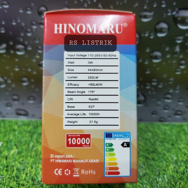 Lampu LED Hinomaru Bulb 3 Watt CAHAYA PUTIH COOL DAYLIGHT 6500K