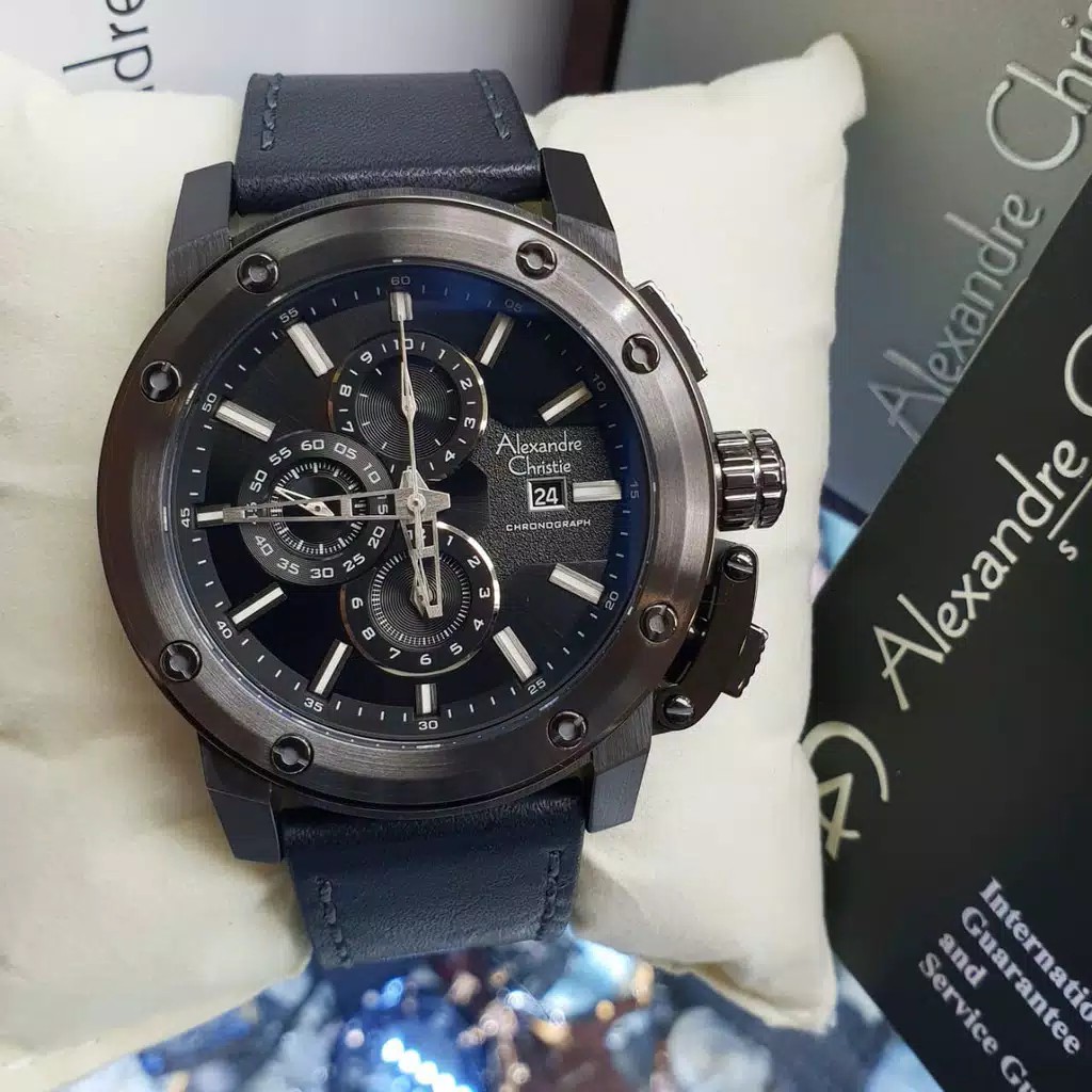 AC alexandre Christie 6519 M pria original tali kulit black