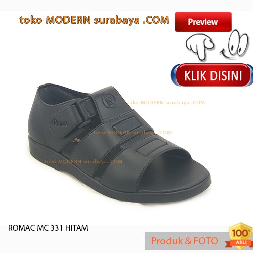 ROMAC MC 331 HITAM Sepatu Kasual Sopan Pria Slip On