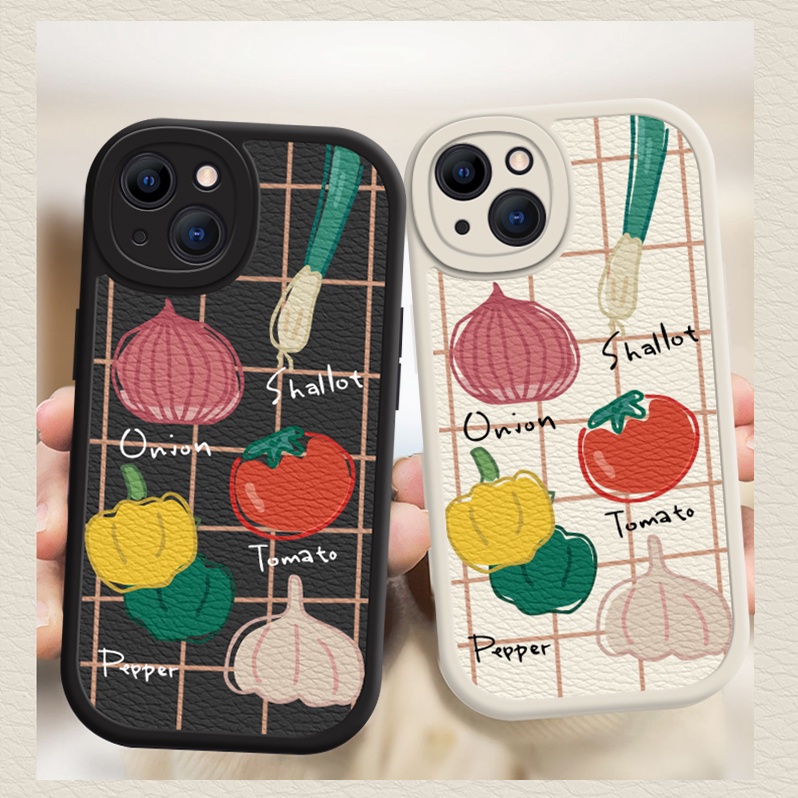 Soft Case Motif Sayuran Lucu Cover iPhone 6 7 8 Plus X XR Xs 11 Pro Max 13 12 Pro Max