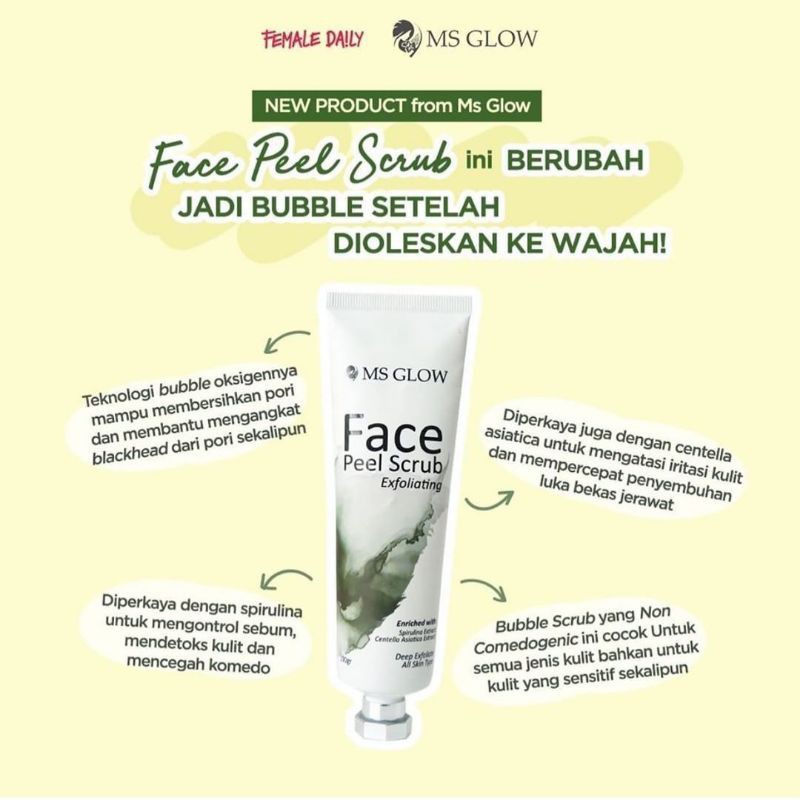 Jual Ms Glow Face Peel Scrub Shopee Indonesia