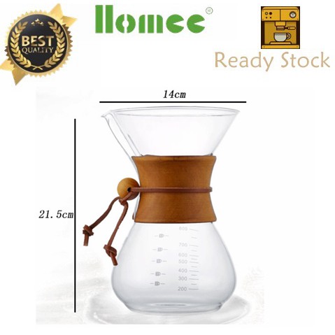 Cod✔ Server V60 Drip Kettle Teko Kopi Barista 800ml Coffee Maker Pot