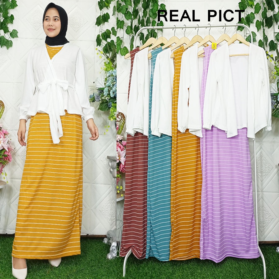 GAMIS SET OUTER RUBIYA ROMPI GL FASHION