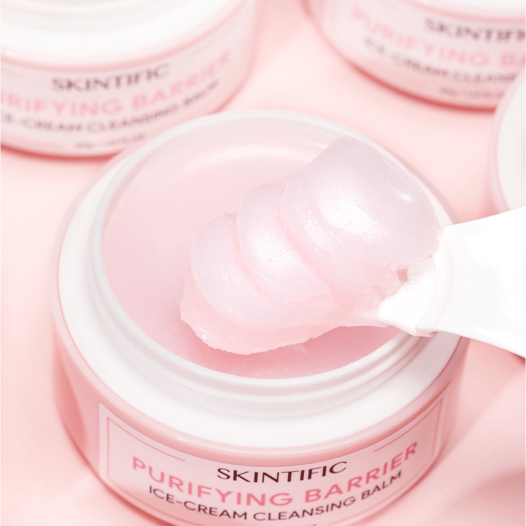 [FLASH SALE] - SKINTIFIC Purifying Barrier Ice Cream Cleansing Balm 40g Make Up Remover Pembersih Muka Cosmetics