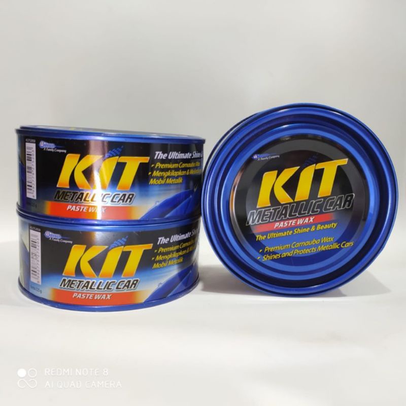 Kit metallic car paste wax polis kaleng biru