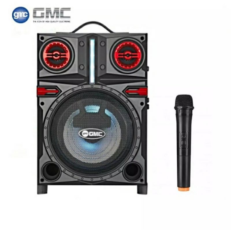 Jual SPEAKER PORTABEL KARAOKE BLUETOOTH GMC 897Q BONUS MIC WIRELESS