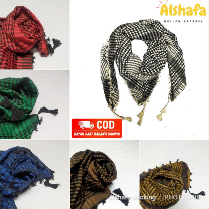 Sorban Arab Dewasa Rumbai Kefiyeh Arab