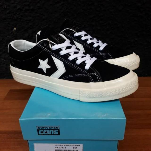 PREMIUM CONVERSE LOW ONE STAR BLACK WHITE