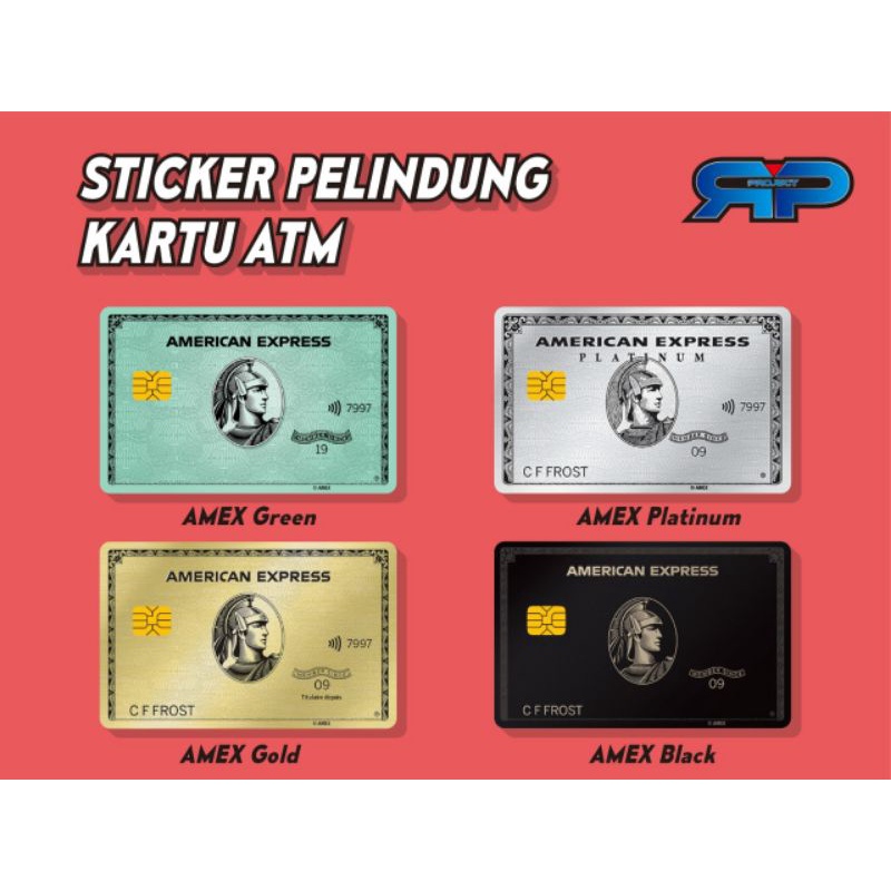 

Sticker skin card AMEX CARD pelindung kartu ATM