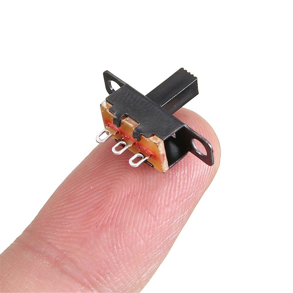 Nickolas1 Saklar 20Pcs DIY Power 3pin Hitam ON-Off Miniatur Slide Switch