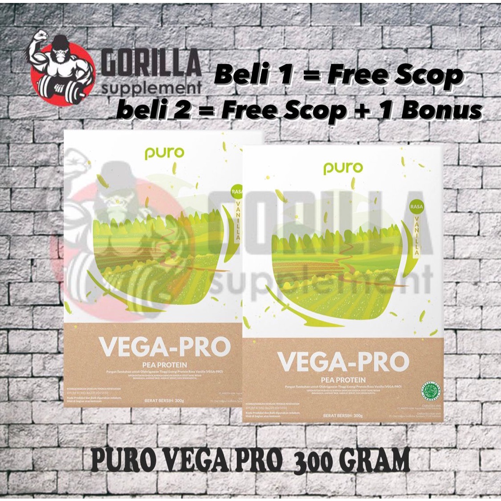 PURO VEGA PRO 300 Gram Vegan protein Pea protein isolate vegetarian Lactose Free