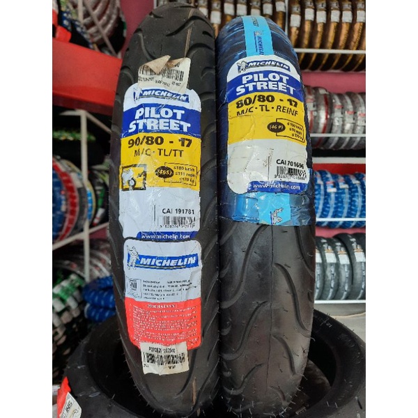 MICHELIN PILOT STREET SET 80/80-17 & 90/80-17 TUBELESS