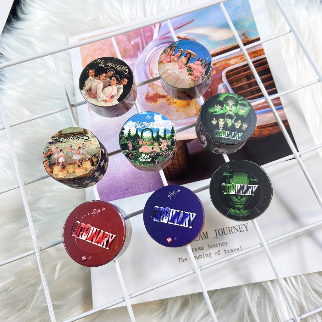 Stiker Tape Washi DIY Motif Kpop Red Velvet / Stray Kids Untuk Dekorasi Album