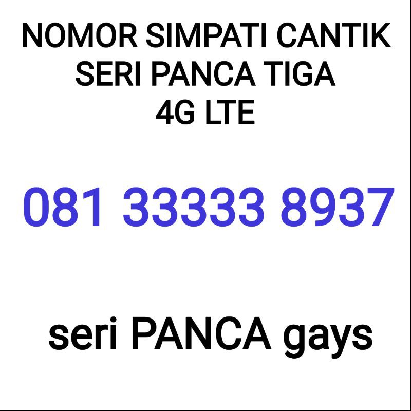 NOMOR CANTIK SIMPATI SERI PANCA