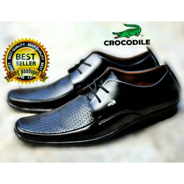 SepatuPantofel  Pria crocodile hitam Kulit Kantor Kerja Formal  Formal Pesta kuliah nikahan