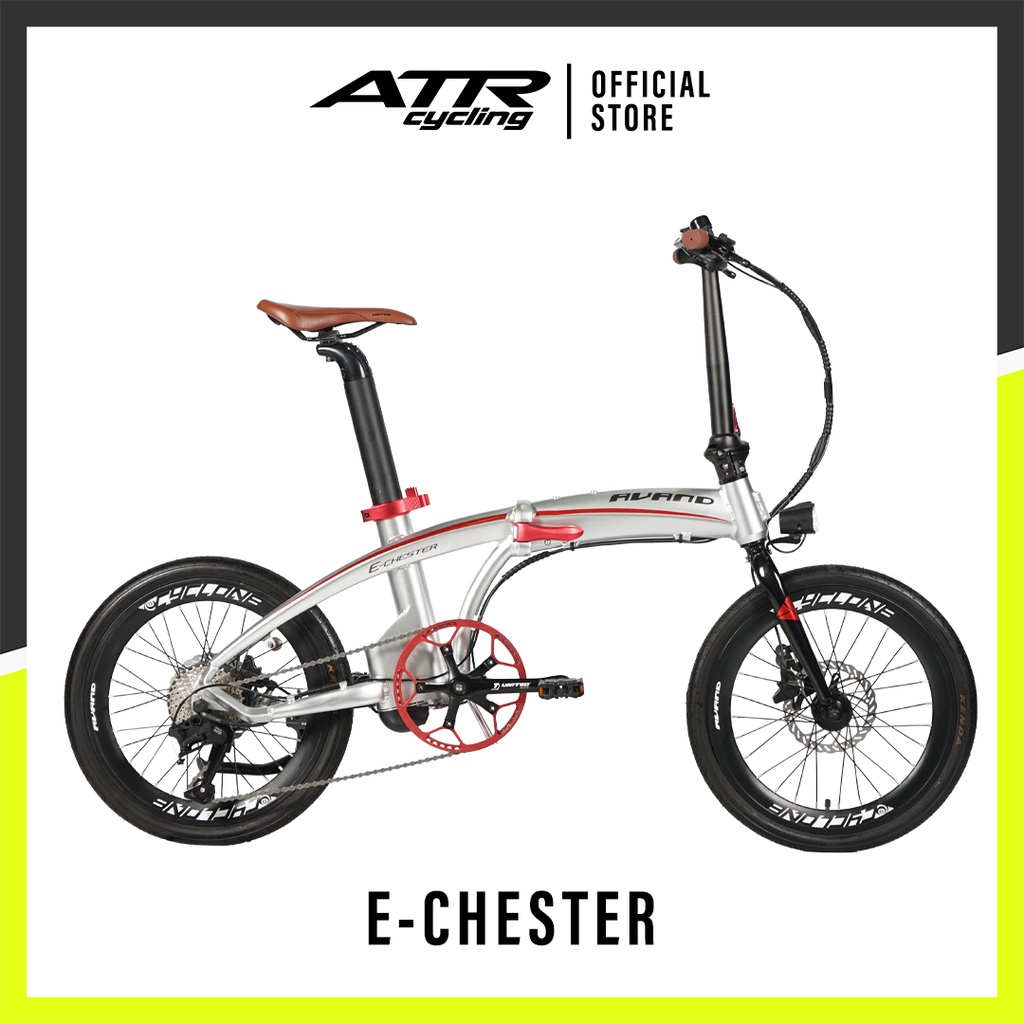 SEPEDA E-BIKE 20-09SP FOLD AVAND E-CHESTER (21) SLV-RD