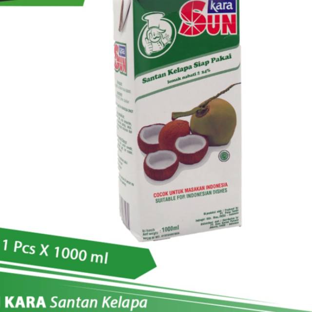 Sun Kara Santan Kelapa 1L / 1000 ml SATUAN