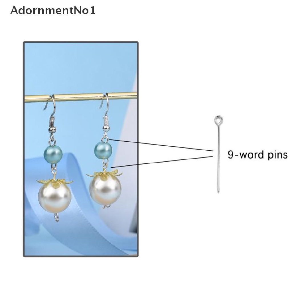 (AdornmentNo1) 200pcs / Set Jarum Pentul + Kepala + Mata + Anting Tusuk Untuk Membuat Perhiasan DIY