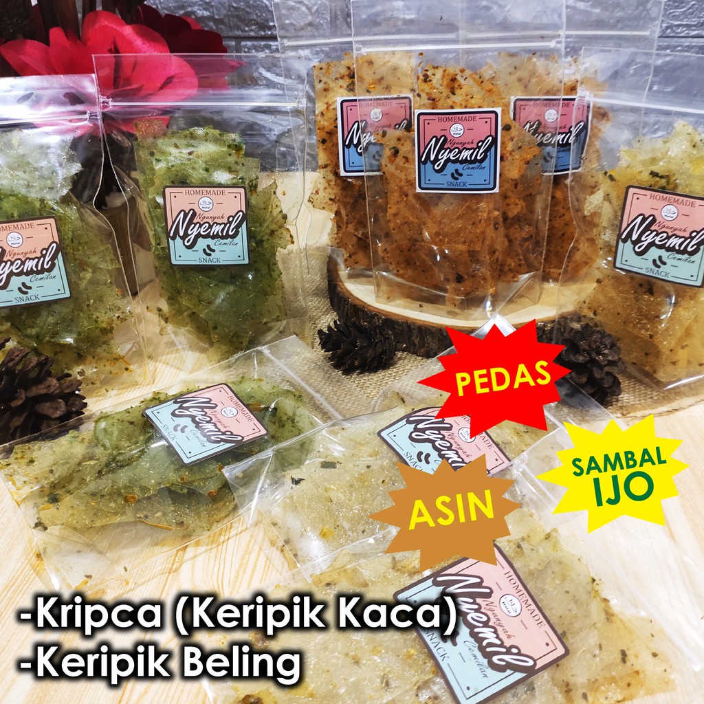 KERIPIK KRIPCA KRIPIK KACA KRIPIK BELING SNACK CEMILAN