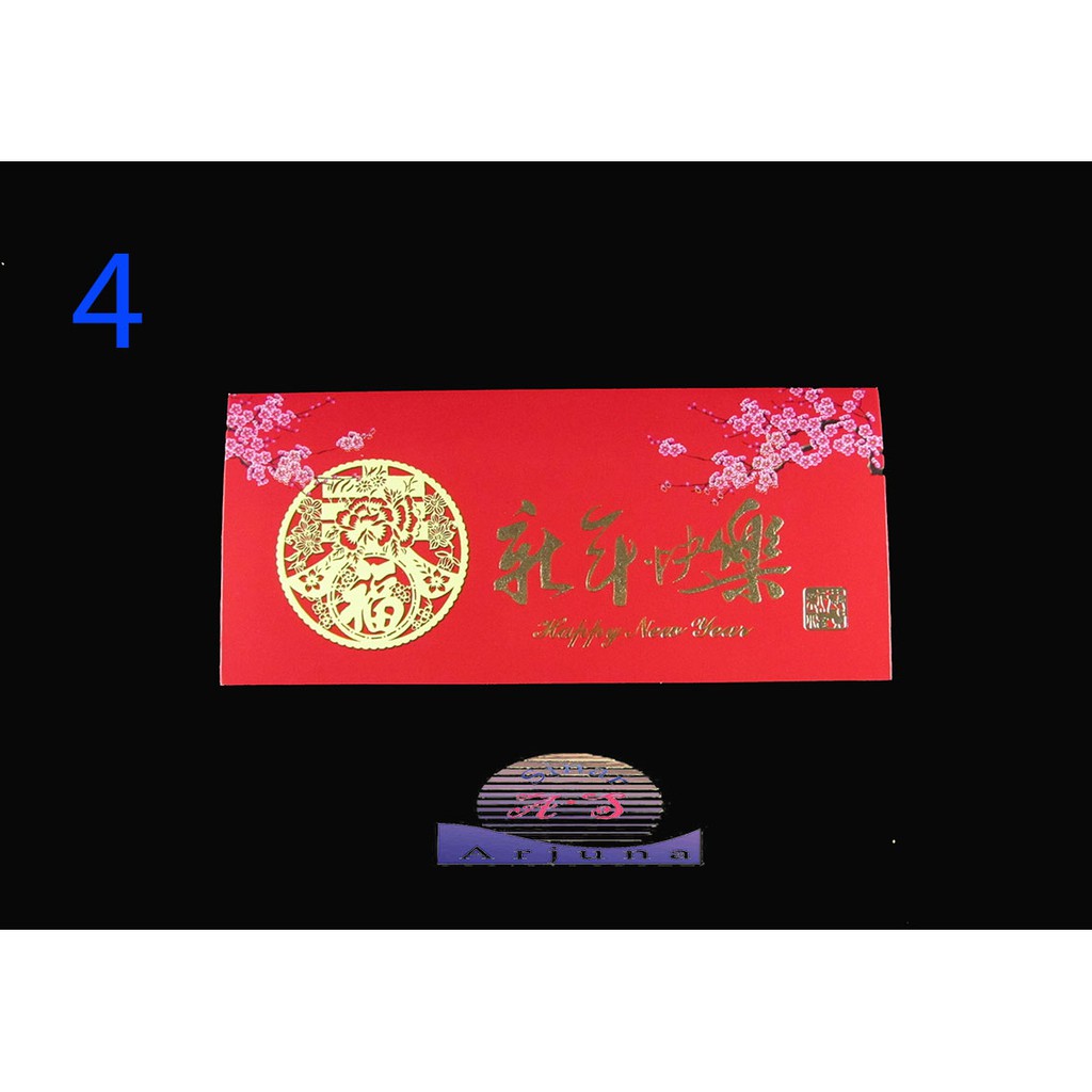 KARTU UCAPAN HURUF FU HOKI BARU CHINESE HAPPY NEW YEAR GREETING CARD