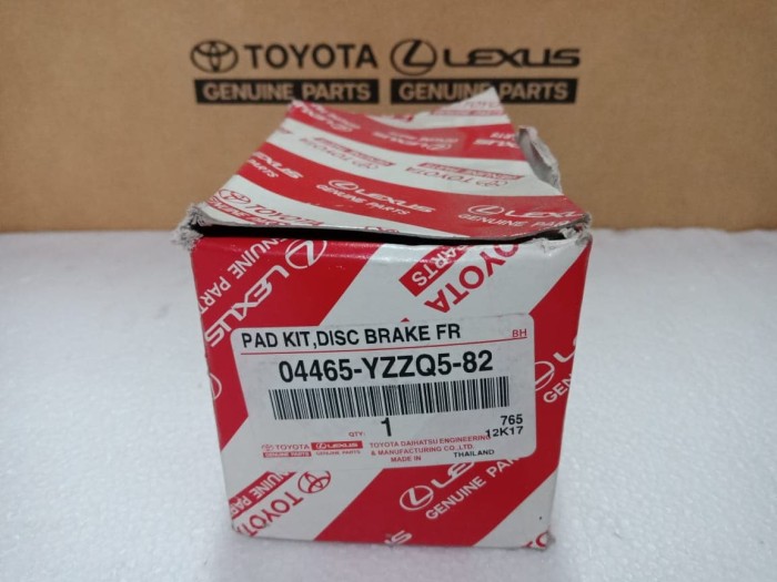 Brake Pad Kampas Rem Depan Fortuner Hilux 04465-YZZR5-82 Original