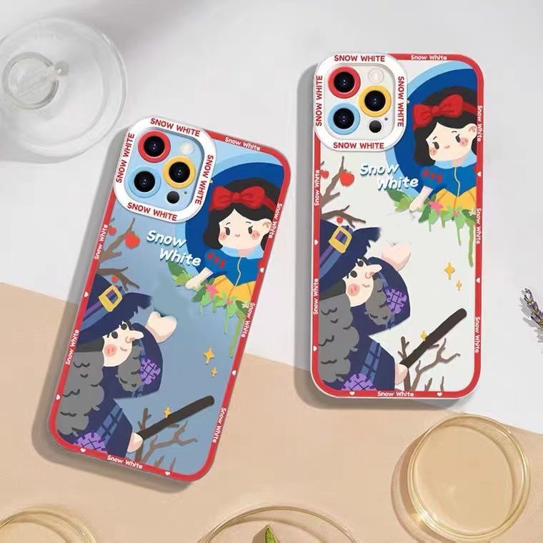 Soft Case TPU Motif Princess Untuk Iphone 13 12 Mini 11 Pro X XR XS Max SE 2020 6 6S 7 8 Plus