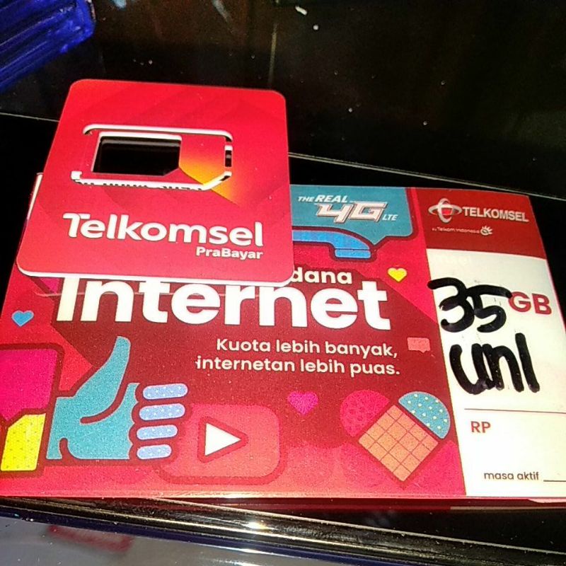 Perdana Telkomsel 35GB UNLIMITED MAX Telkomsel Unlimited Max 35GB Tinggal Pakai