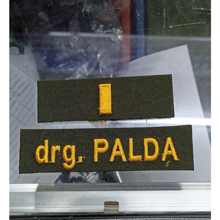 Pangkat + Nama Topi PDH KOMANDO TNI