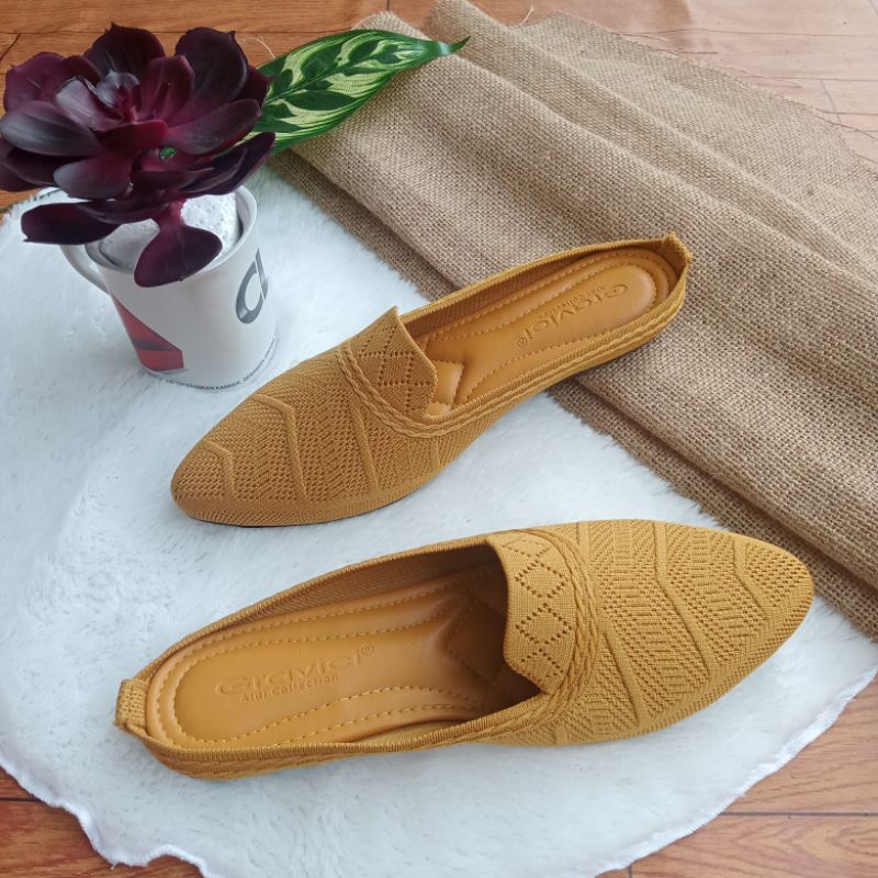 Sendal Terbaru Wanita BALILAH SHOP / Sendal Flat Wanita / Slip On Sendal Mules Wanita ( BAPAU) JEA 89 / SELOP RAJUT IMPORT