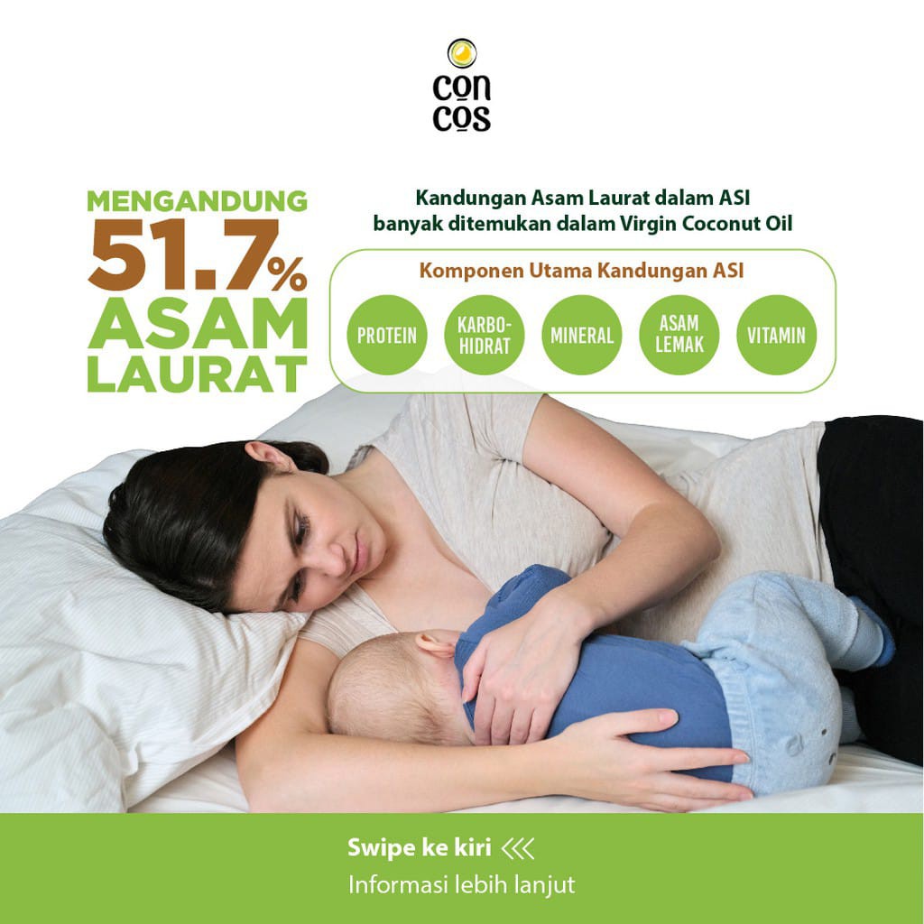 CONCOS VIRGIN COCONUT OIL KIDS 250ML / MINYAK KELAPA / VCO / MINYAL SAYUR MPASI BAYI/ MPASI / MINYAK MASAK