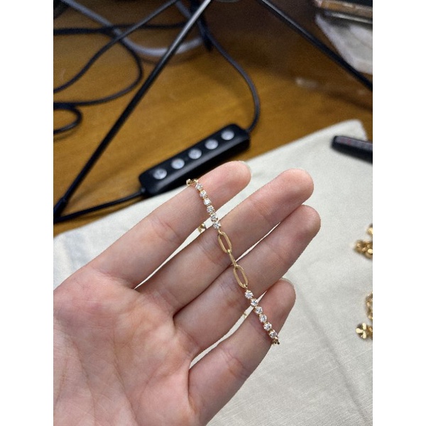 EMAS/ GELANG EMAS WANITA/ GELANG LISTRING PAPERCLIP/ GELANG EMAS ASLI/ GELANG EMAS 8K/ GELAS EMAS 37