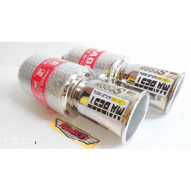 Termurah knalpot mobil spoon sport chrome suara ngebass halus adem