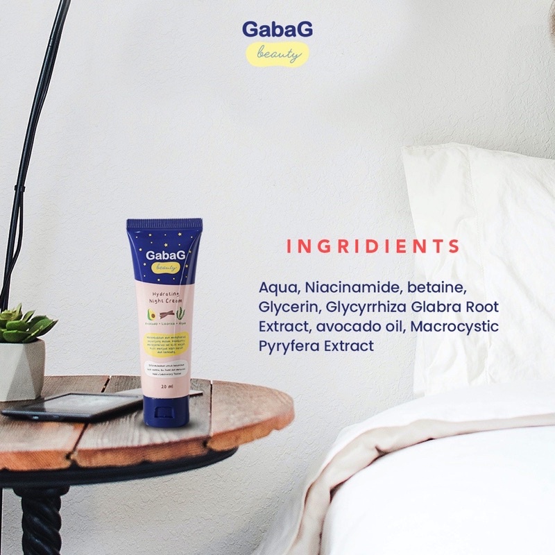 Gabag Beauty Hydrating Night Cream Krim Malam Pelembab Wajah Muka Aman Ibu Hamil dan Menyusui