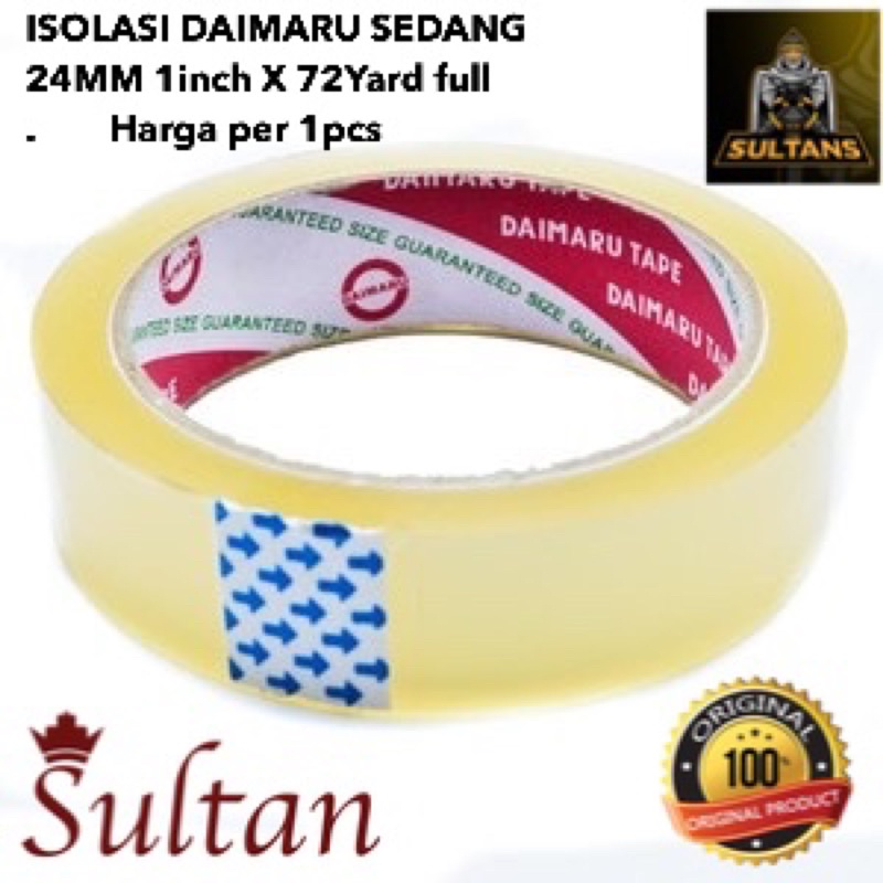 GROSIR ISOLASI DAIMARU ORIGINAL UKURAN SEDANG 24MM 1INCH 72YARD FULL