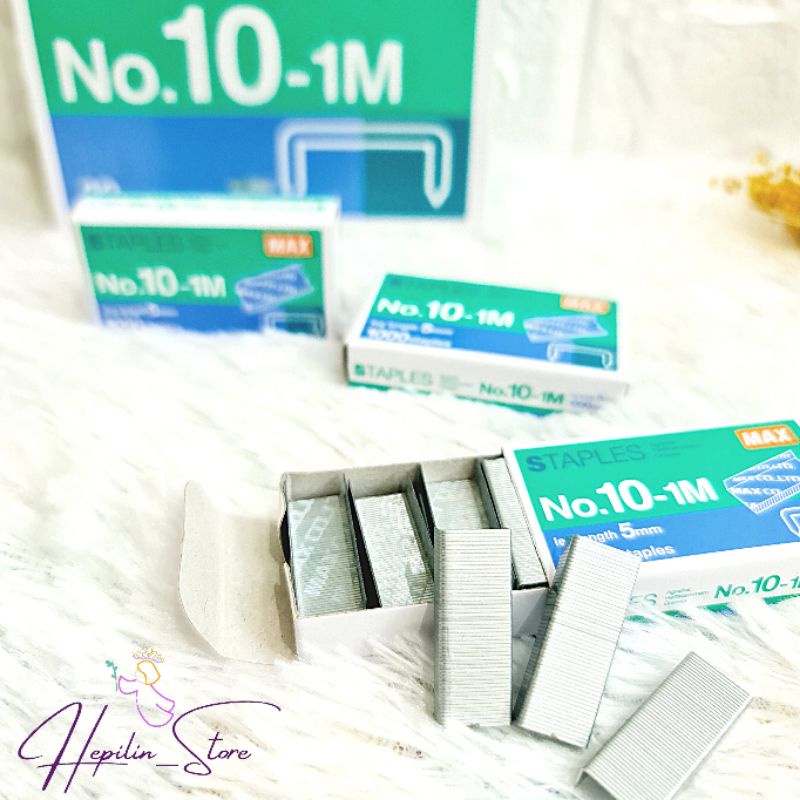 

Isi Staples Max No 10 10-1M Kecil Original / Refill staples MAX Ori / Isi Stapler